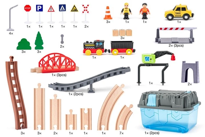 Kolejka Woody Land Zestaw górniczy 54 elementy (93069 30692) (8591864930692) - obraz 6