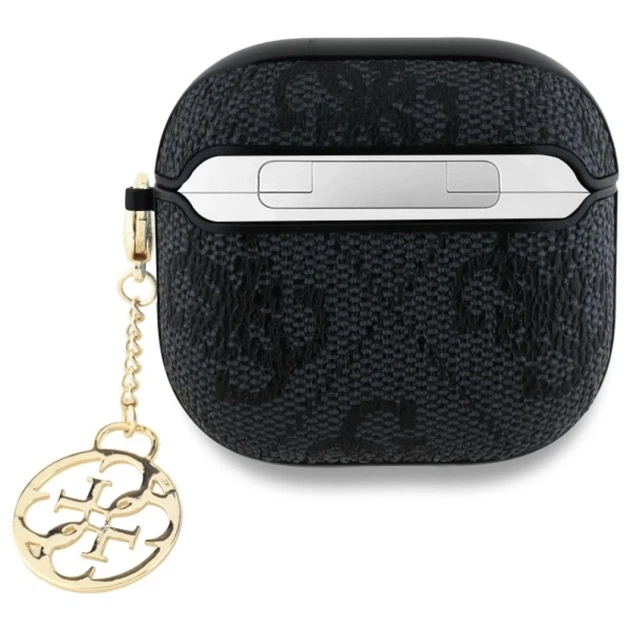 Чохол для навушників Guess 4G Charm Collection для AirPods 4 Black (GUA4G4GSMK) - зображення 2