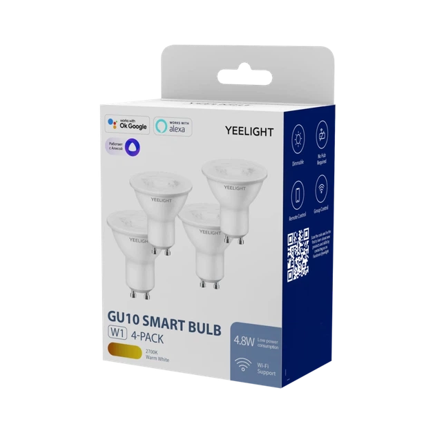 Умная лампочка Yeelight W1 GU10 (Dimmable) (4 pack) (YLDP004-4pcs) - Фото 6 Умная лампочка Yeelight W1 GU10 (Dimmable) (4 pack) (YLDP004-4pcs) - изображение 6