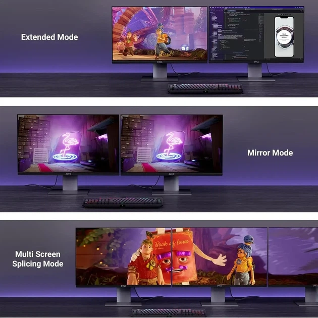 DisplayPort кабель UGREEN DP 2.1 16K 60Hz / 8K 240Hz / 4K 240Hz — 80Gbps, для монітора, ПК, відеокарти 0.5 м - Фото 5 DisplayPort кабель UGREEN DP 2.1 16K 60Hz / 8K 240Hz / 4K 240Hz — 80Gbps, для монітора, ПК, відеокарти 0.5 м - зображення 5