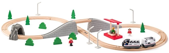Drewniana kolejka Woody Land Ósemka 45 elementów (93078 30784) (8591864930784) - obraz 2