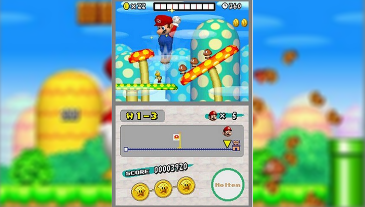 Игра Nintendo DS New Super Mario Bros. Английская Версия Только Картридж Б/У - изображение 6