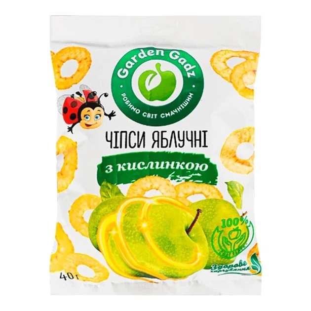 Чипсы яблочные Garden Gadz с кислинкой 40 г - Фото 2 Чипсы яблочные Garden Gadz с кислинкой 40 г - изображение 2