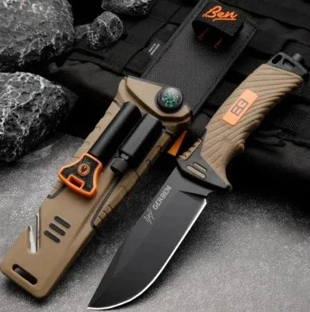Ніж туристичний Gerber Portland Oregon 0870115С кресало ліхтарик точилка стропоріз склобій 24,5 см - зображення 4