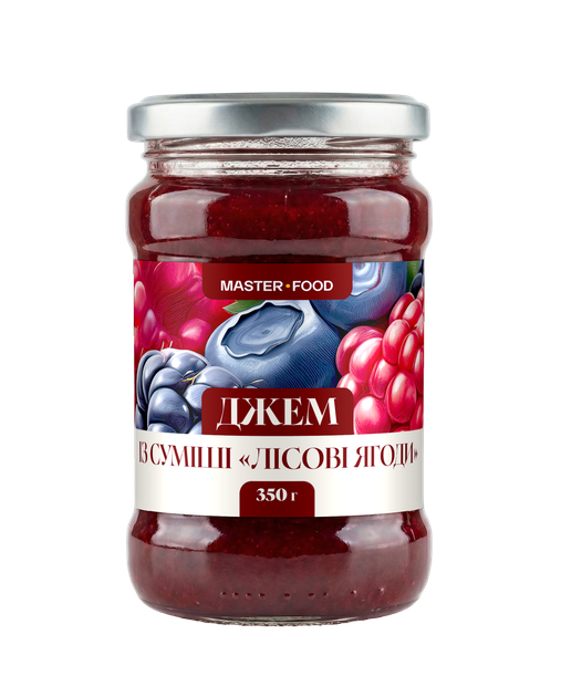 Джем лісові ягоди 350 г Master Food - Фото 1 Джем лісові ягоди 350 г Master Food - зображення 1