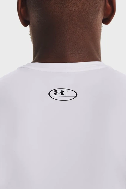 Чоловіча біла майка UA HG Armour Comp SL-WHT Under Armour XXL 1361522-100 - Фото 4 Чоловіча біла майка UA HG Armour Comp SL-WHT Under Armour XXL 1361522-100 - изображение 4