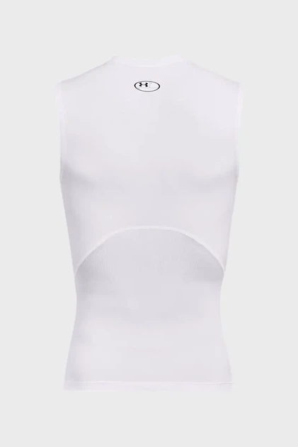 Майка чоловіча UA HG Armour Comp SL-WHT Under Armour L 1361522-100 - Фото 6 Майка чоловіча UA HG Armour Comp SL-WHT Under Armour L 1361522-100 - зображення 6