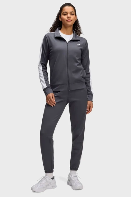 Жіночий сірий спортивний костюм (кофта, штани) Tricot Tracksuit Under Armour SM 1365147-027 - Фото 1 Жіночий сірий спортивний костюм (кофта, штани) Tricot Tracksuit Under Armour SM 1365147-027 - зображення 1
