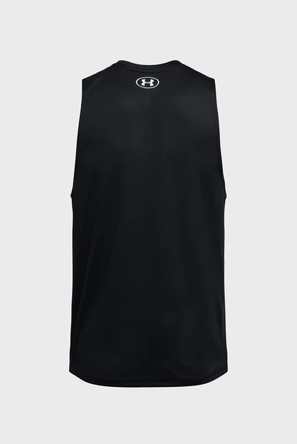 Чоловіча чорна майка UA Tech Tank Under Armour M 1382795-001 - зображення 4