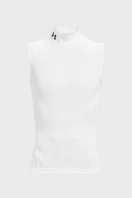 Чоловіча біла майка UA HG Armour Comp Mock SL Under Armour L 1361521-100 - изображение 5