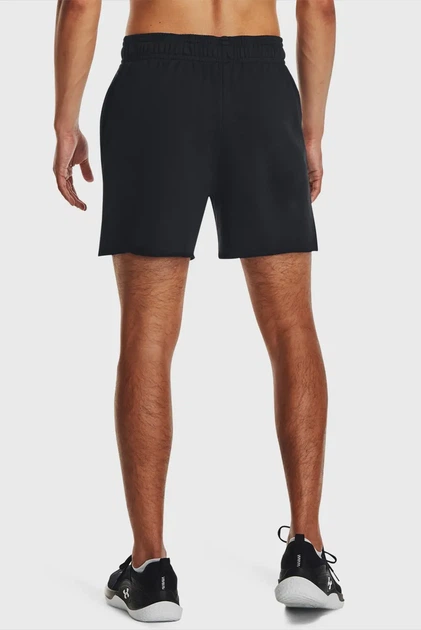 Чоловічі чорні шорти UA Rival Terry 6in Short Under Armour L 1382427-001 - Фото 3 Чоловічі чорні шорти UA Rival Terry 6in Short Under Armour L 1382427-001 - изображение 3