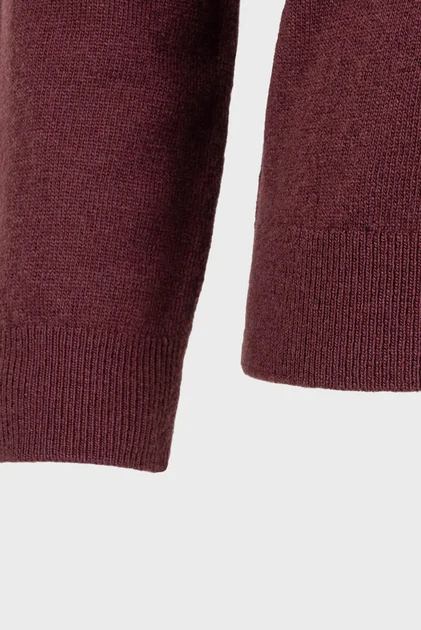Жіночий бордовий вовняний гольф ROLLNECK Gant S 4805263 - Фото 4 Жіночий бордовий вовняний гольф ROLLNECK Gant S 4805263 - изображение 4