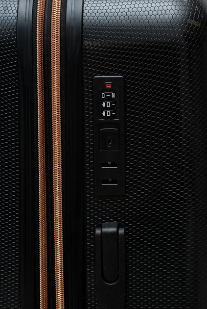 Середній валіз 65+14л з розширенням з полікарбонату SK Keys_19M чорна - зображення 8