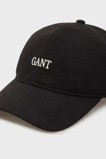 Чоловіча чорна шерстяна кепка GRAPHIC Gant OS 9901289 - Фото 3 Чоловіча чорна шерстяна кепка GRAPHIC Gant OS 9901289 - зображення 3