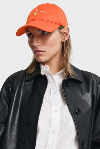 Жіноча помаранчева кепка ANCHOR SATIN CAP Gant OS 4901003 - изображение 2