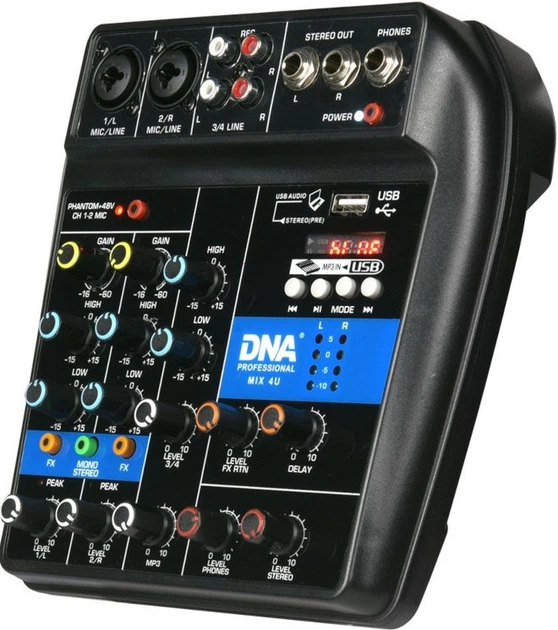 Mikser audio DNA MIX 4U USB MP3 Bluetooth (5907780141099) - obraz 3