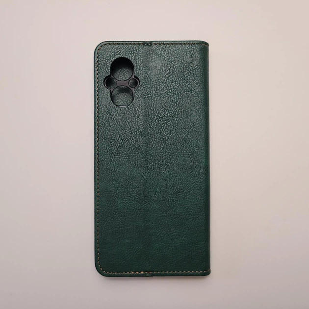 Чехол книжка Keyunfei для Xiaomi Poco M5, Poco M4 5G на магните зеленый - изображение 2
