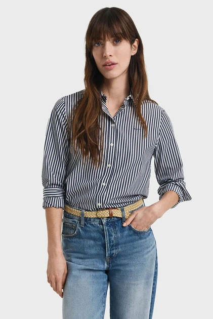 Жіноча сорочка у смужку REG CLASSIC POPLIN STRIPED Gant 34 4300214 - зображення 6