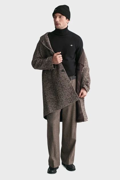 Чоловічий чорний гольф CLASSIC COTTON ROLLERNECK Gant XXL 8030563 - Фото 4 Чоловічий чорний гольф CLASSIC COTTON ROLLERNECK Gant XXL 8030563 - изображение 4