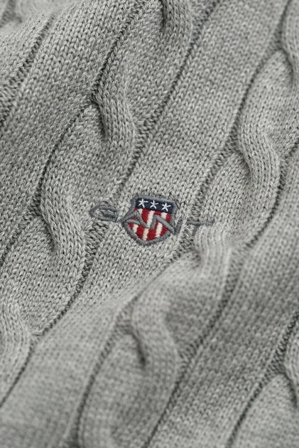 Чоловічий сірий гольф COTTON CABLE TURTLE NECK Gant XXXL 8050607 - Фото 2 Чоловічий сірий гольф COTTON CABLE TURTLE NECK Gant XXXL 8050607 - изображение 2