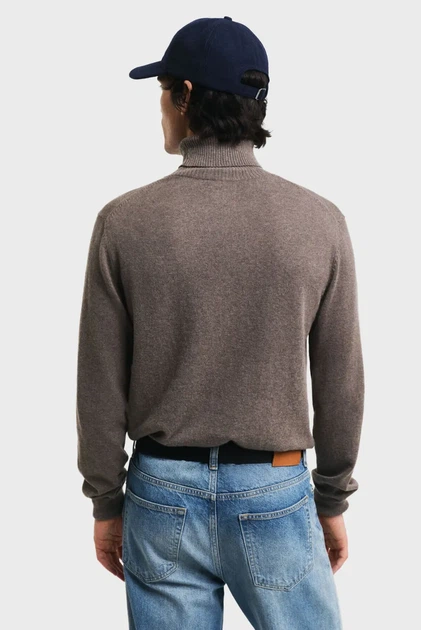 Чоловічий темно-сірий гольф ROLLNECK Gant XL 8060070 - Фото 3 Чоловічий темно-сірий гольф ROLLNECK Gant XL 8060070 - изображение 3