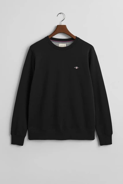 Чоловічий чорний світшот REG SHIELD C-NECK SWEAT Gant XXL 2006065 - изображение 5