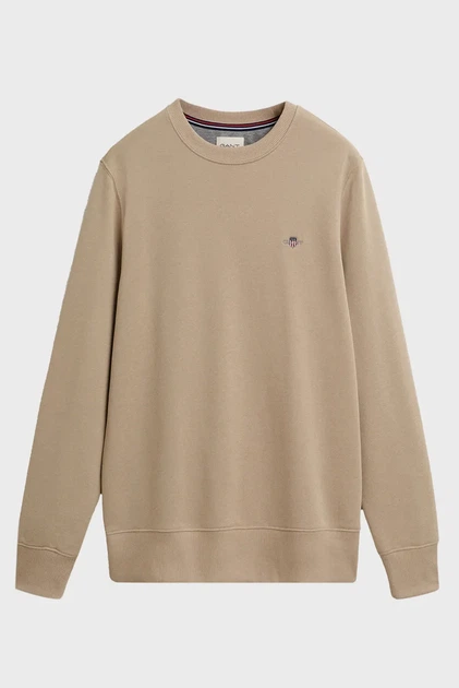 Чоловічий бежевий світшот REG SHIELD C-NECK SWEAT Gant L 2006065 - изображение 5