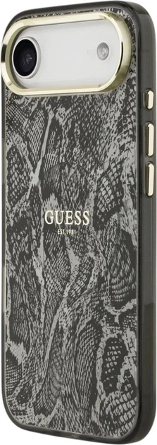 Etui Guess Python Pattern MagSafe do Apple iPhone Air Black (3666339535322) - obraz 3