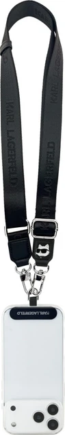 Pasek do smartfona Karl Lagerfeld Universal Strap Tether Patch Choupette Metal Logo Black (KLUCNCHPSPK) - obraz 3
