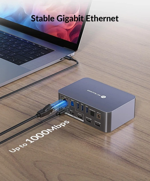 Док-станция AV ACCESS iDock C10 / USB-C / Двойной 4K@60Hz / 60W PD / Gigabit Ethernet / Черная k1 - изображение 3