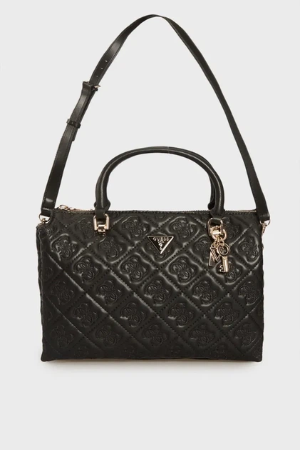 Жіноча чорна сумка з візерунком ADELASIA Guess OS HWQL9658060 - изображение 5