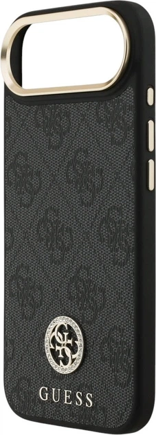 Etui Guess 4G Strass Logo & Big Strap Metal Buttons MagSafe do Apple iPhone Air Black (GUHMP17MP4G4DCSK) - obraz 6
