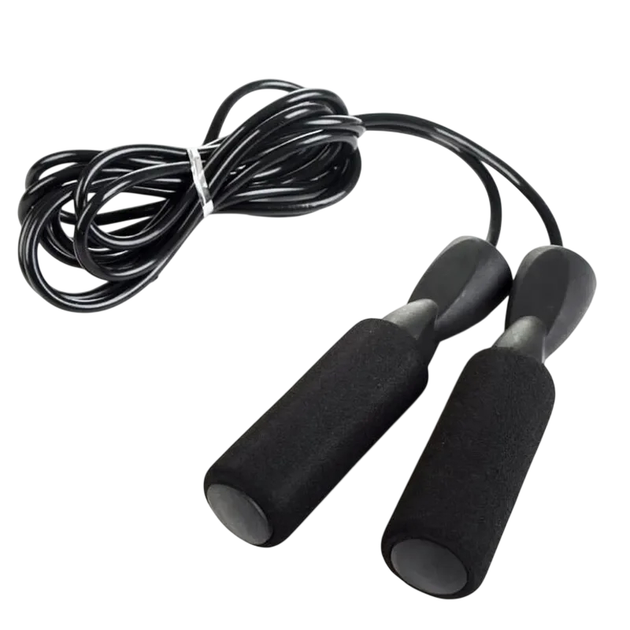 Спортивная скоростная скакалка с подшипником для эффективных тренировок LHU black - Фото 2 Спортивная скоростная скакалка с подшипником для эффективных тренировок LHU black - изображение 2