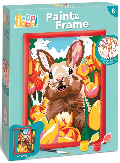 Малювання за номерами As Company HappiHobbi Paint & Frame Веселий кролик 1038-41027 (5203068410278) - зображення 4