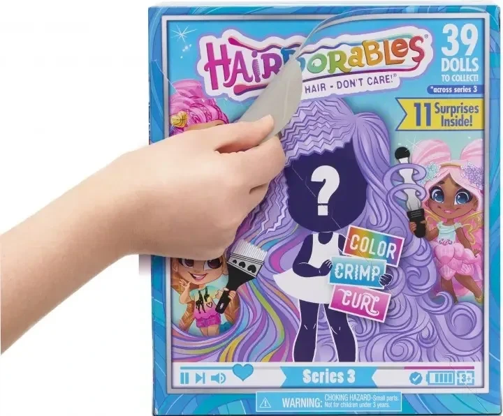 Игрушка кукла Hairdorables Dolls серия 3 с аксессуарами Кукла в коробке кукла с длинными волосами - изображение 4