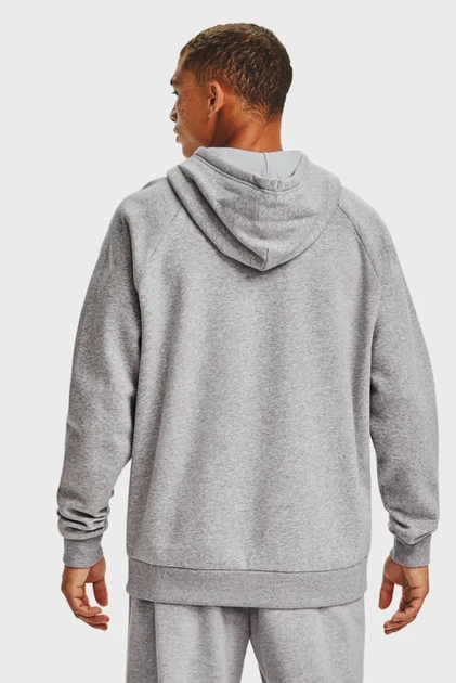 Чоловіче сіре худі UA Rival Fleece Big Logo HD Under Armour L 1357093-011 - зображення 3