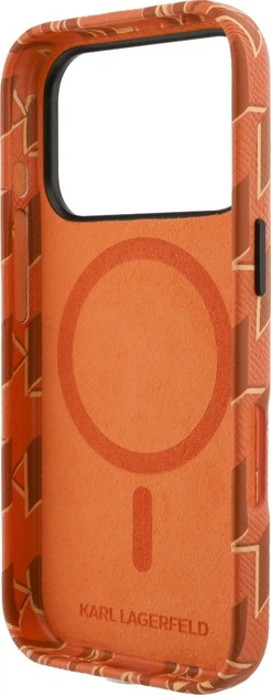Etui Karl Lagerfeld Monogram Logo MagSafe do Apple iPhone 17 Pro Orange (KLHMP17L5PGKLMCO) - obraz 7