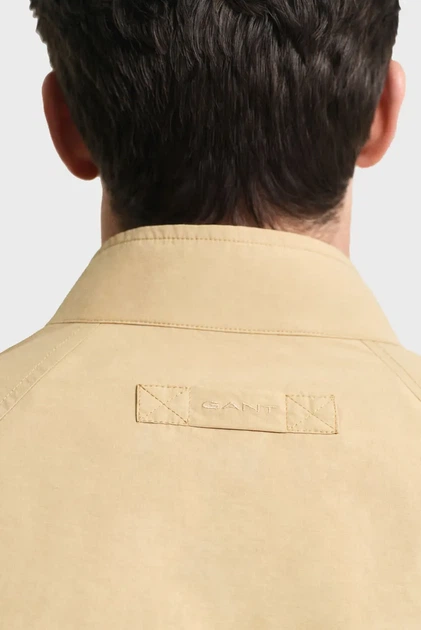 Чоловіча бежева вітровка COTTON HARRINGTON JACKET Gant L 7006484 - изображение 5