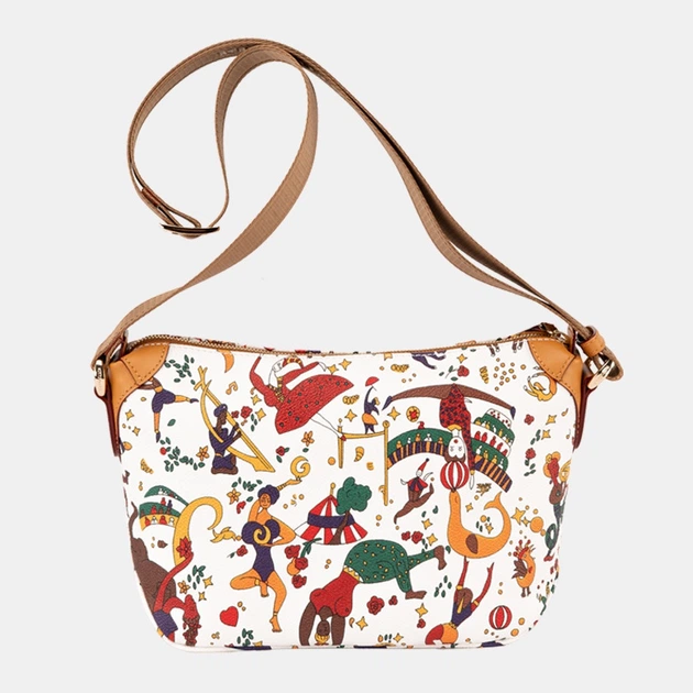 Torebka crossbody damska materiałowa mała Piero Guidi Matilde L10084038 90 Biała (800070359110) - obraz 4
