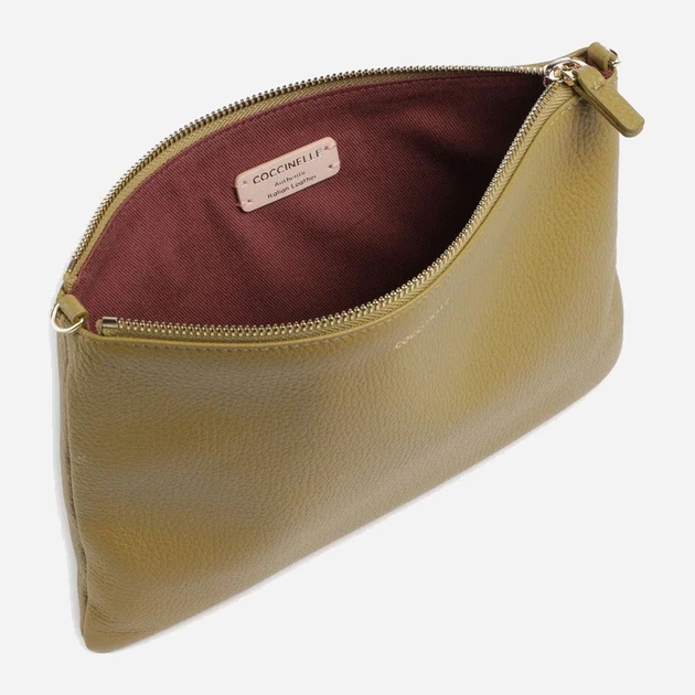 Torebka crossbody damska skórzana Coccinelle Best Crossbodymini E5MMA55F401 G43 Oliwkowa (800070354328) - obraz 4
