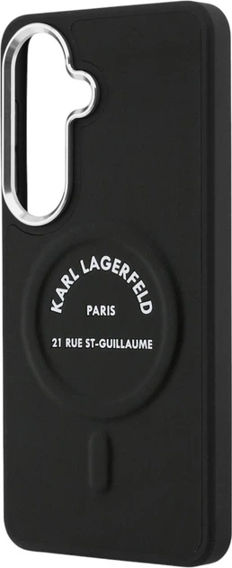 Etui Karl Lagerfeld Embossed Ring RSG Logo MagSafe do Samsung Galaxy S26 Plus Black (KLHMS26MPSKRSGEK) - obraz 6