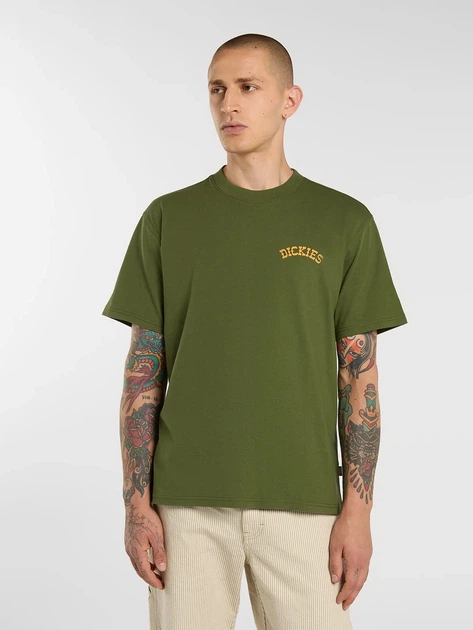 Футболка бавовняна довга чоловіча Dickies Bettsville Ss DK0A8887K721 XL Хакі (800070354538) - зображення 2