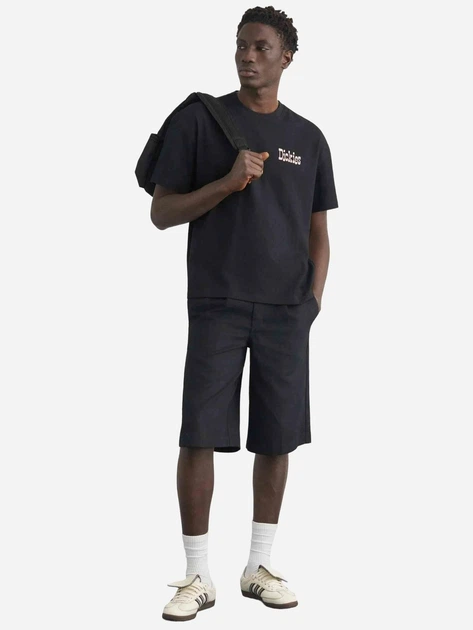 Футболка бавовняна довга чоловіча Dickies Polk Ss DK0A88GOBLK1 L Чорна (800070354598) - зображення 3