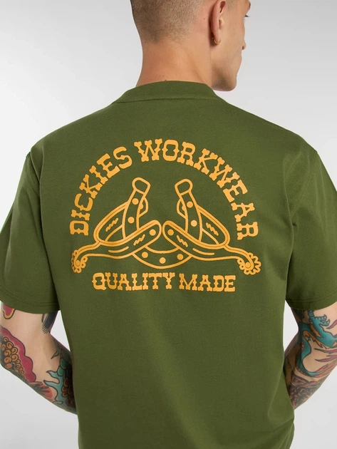 Футболка бавовняна довга чоловіча Dickies Bettsville Ss DK0A8887K721 L Хакі (800070354537) - зображення 6
