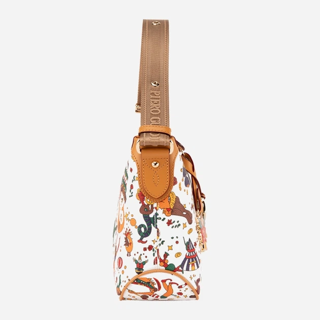 Torebka crossbody damska materiałowa Piero Guidi Beatrice 21AF11985 98 Biała (800070359111) - obraz 3
