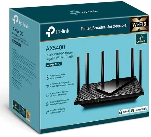 Роутер TP-LINK Archer AX72, Black - Фото 4 Роутер TP-LINK Archer AX72, Black - изображение 4