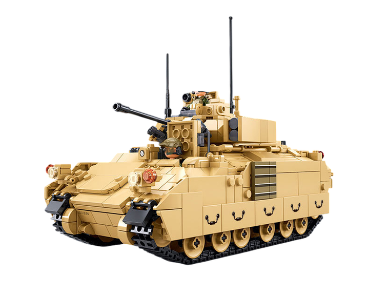 Военный конструктор танк с фигурками и подвижными деталями M3A3 Bradley Sluban ModelBricks 905 деталей - изображение 3