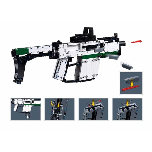 Конструктор оружие Автомат Vector-S Sluban Model Bricks 711 деталей - изображение 4