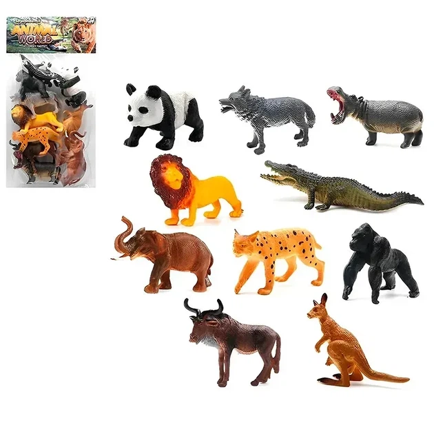 Набор животных для детей Дикие животные Animal World 10 шт - Фото 5 Набор животных для детей Дикие животные Animal World 10 шт - изображение 5