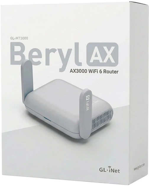 Маршрутизатор GL.iNet Beryl AX Wi-Fi 6 / AX3000 / MU-MIMO / 1 Гбит